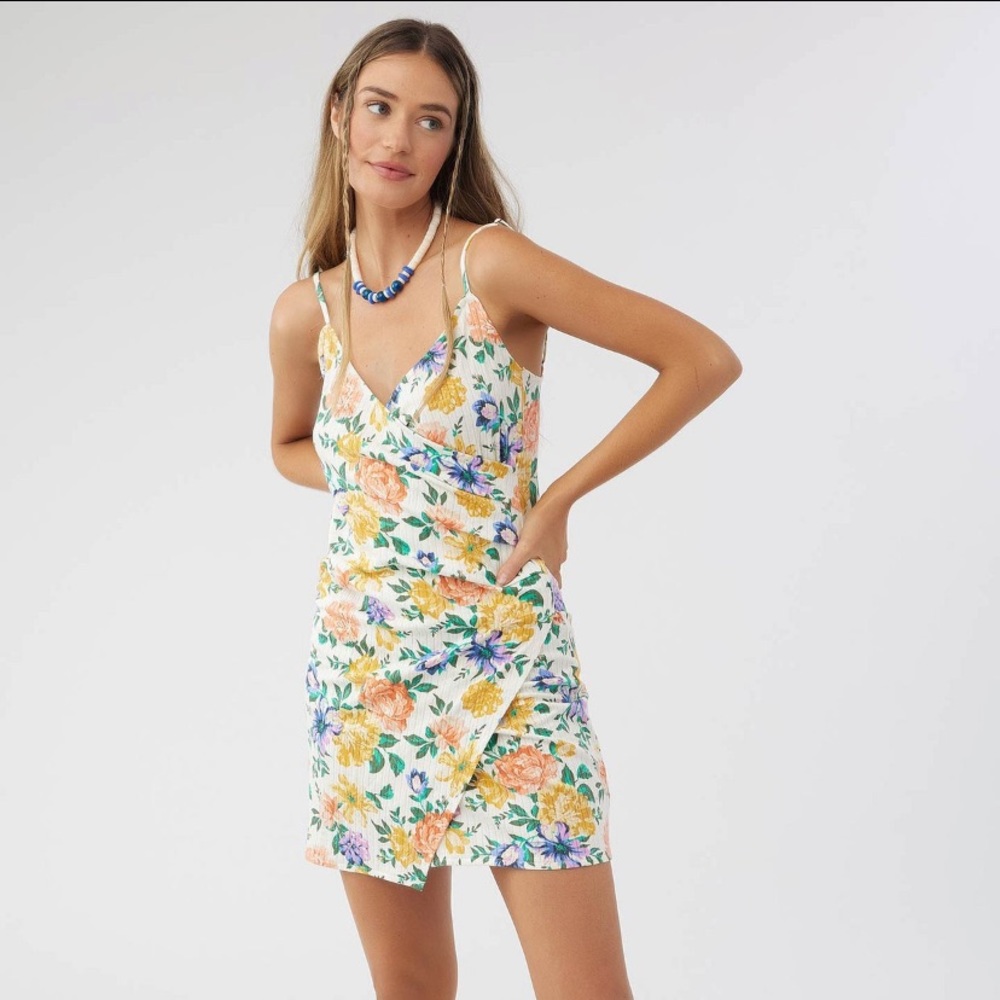 BNWT O’Neill Kiki Floral Rib Knit Dress